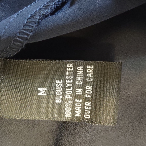 NWT AB Studio navy medium sleeveless blouse - Picture 4 of 6